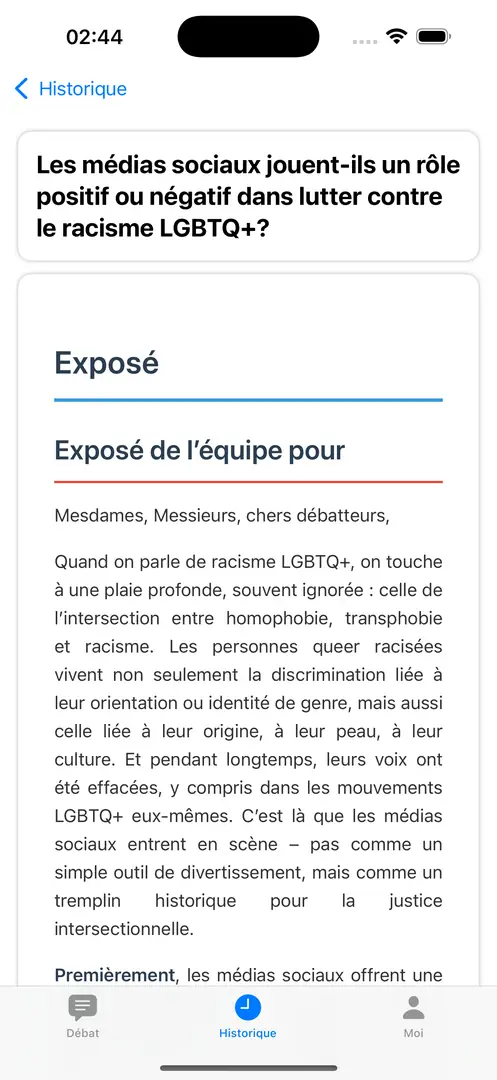 Analyse des Points de Vue